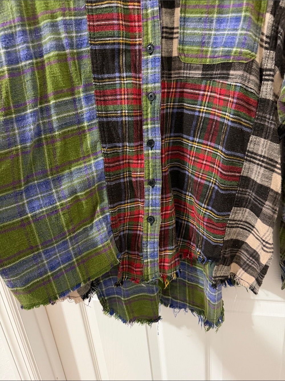 BDG 100% Cotton Plaid Button-Down Shirt in Green, Blue, Red, Cream - Picture 4 of 6